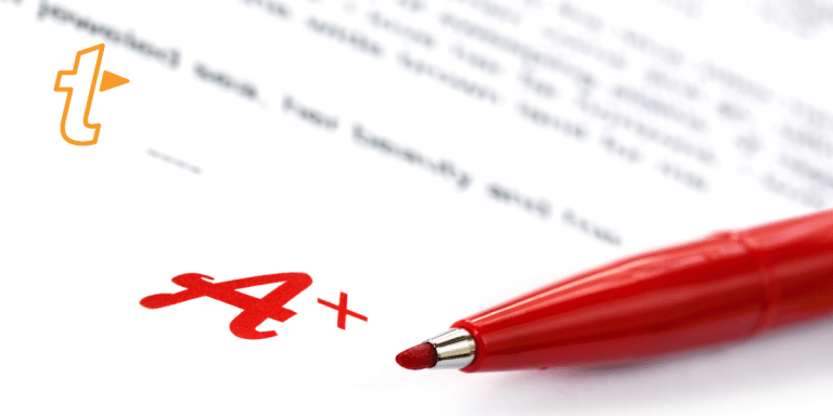 academic paper that has been graded A* with a red marker