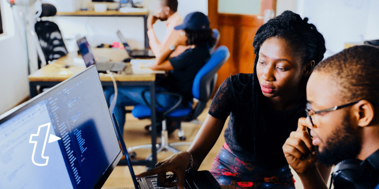 two students sat at a school computer