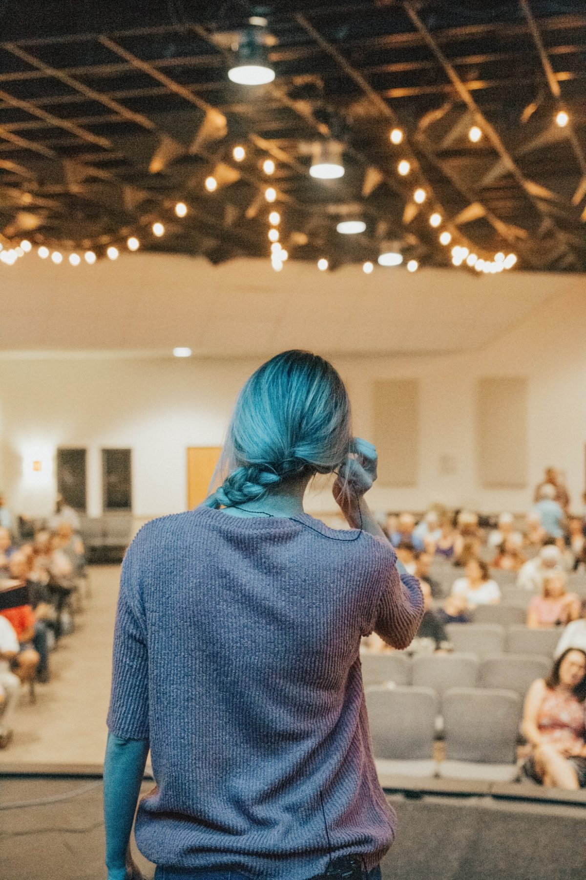 a woman about to give a speech