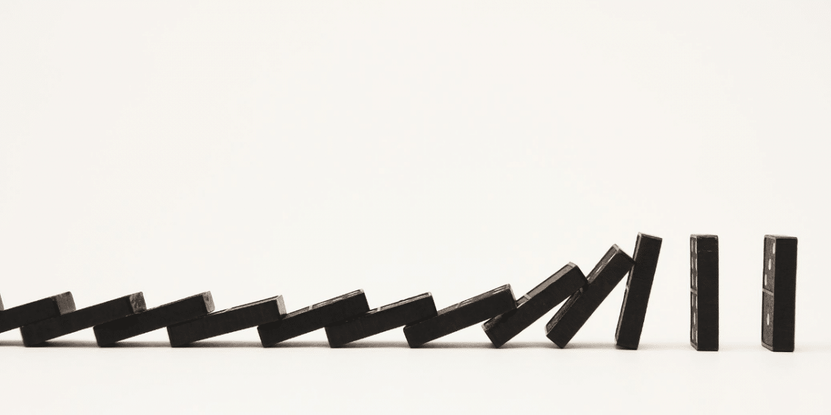 dominoes falling