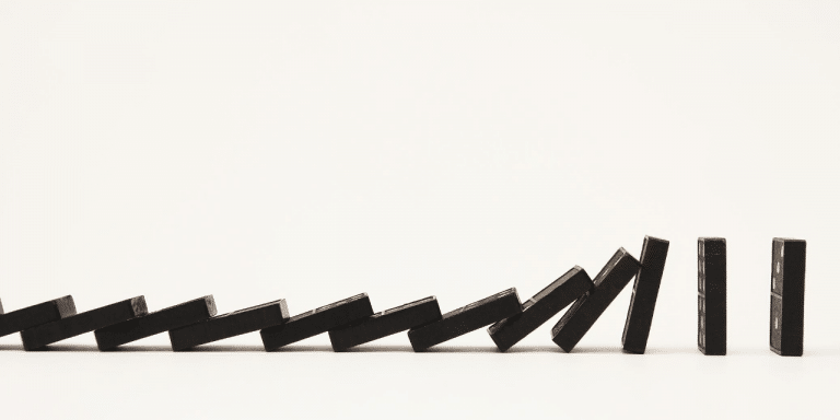 dominoes falling