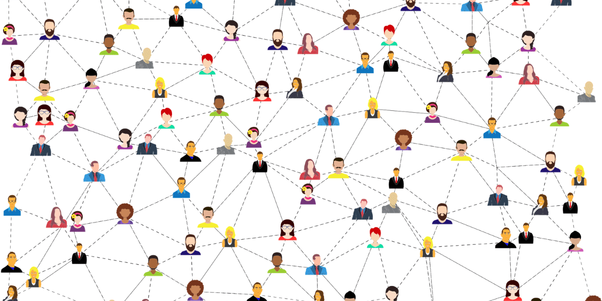 large network of people