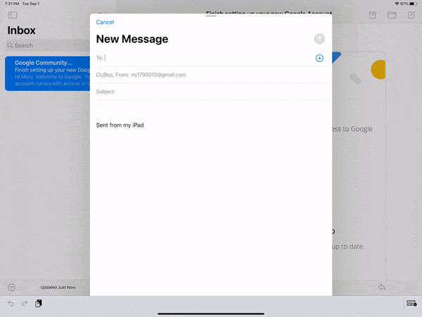 TextExpander being used in Slide Over by dragging the app from the Dock