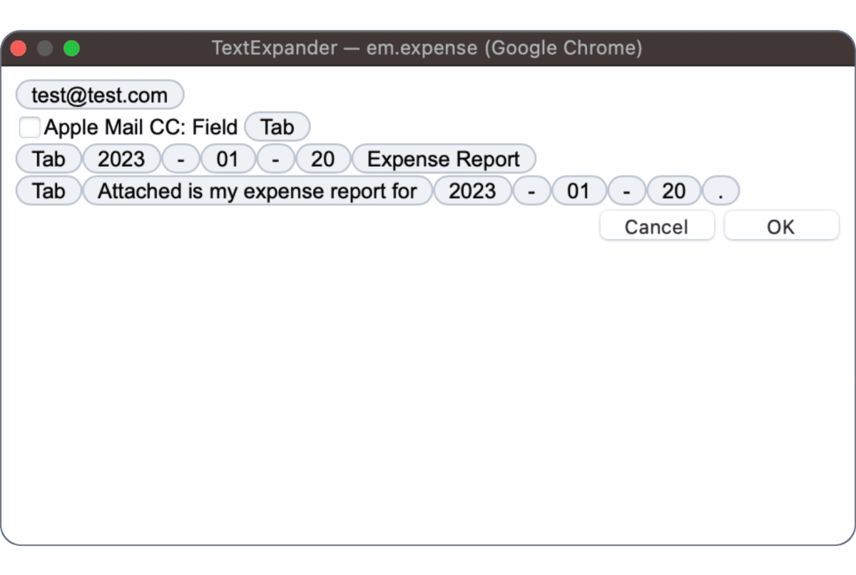 Editing the multi-use Snippet example