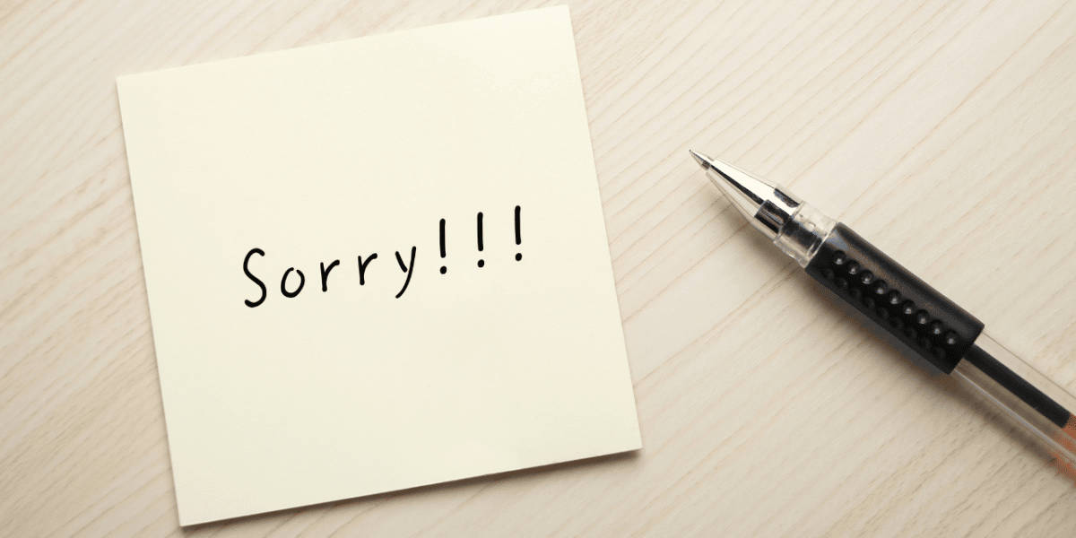 Stop saying sorry!