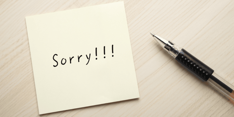 Stop saying sorry!
