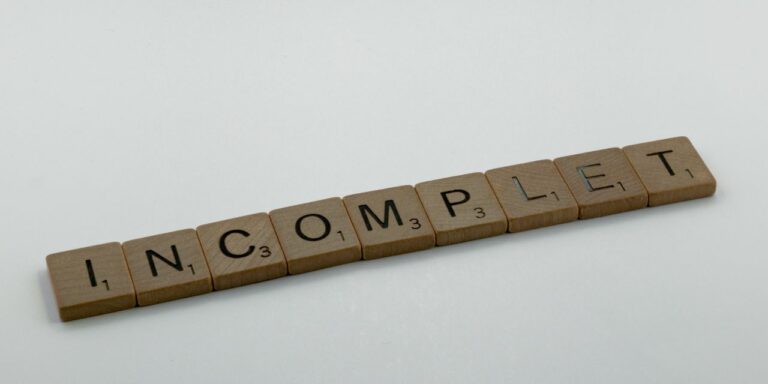 Puzzle spells out i-n-c-o-m-p-l-e-t