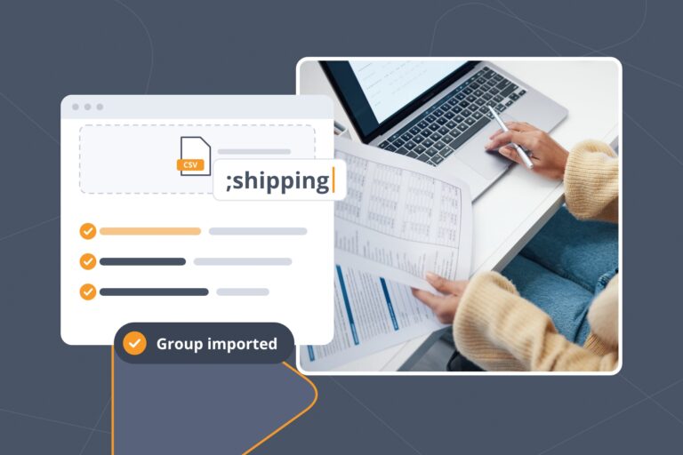 How to export and import TextExpander Snippets: a CSV file dropped into the import window, with Snippets added to a group.