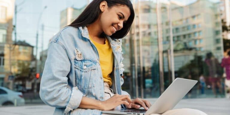 Woman with a laptop most used emojis